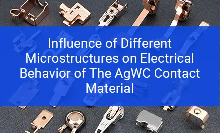 Influence de différentes microstructures sur le comportement électrique du matériau de contact AgWC