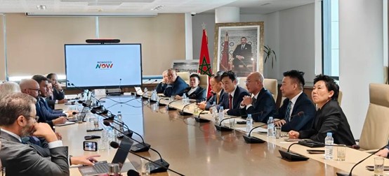 La d&eacute;l&eacute;gation a tenu des discussions avec l'&eacute;quipe de l'Agence marocaine pour le d&eacute;veloppement des investissements et des exportations.